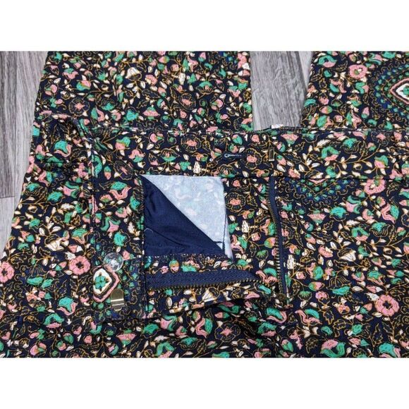 J. Crew Womens Size 6 Floral Paisley Multicolored Capri Cropped Pants - Picture 4 of 12